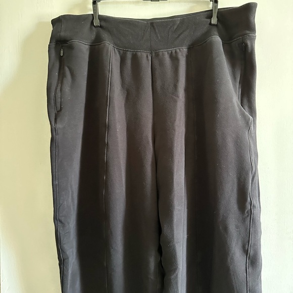 Athleta Black Retroplush Fleece Straight Leg Pant size 1X EUC - Picture 6 of 12